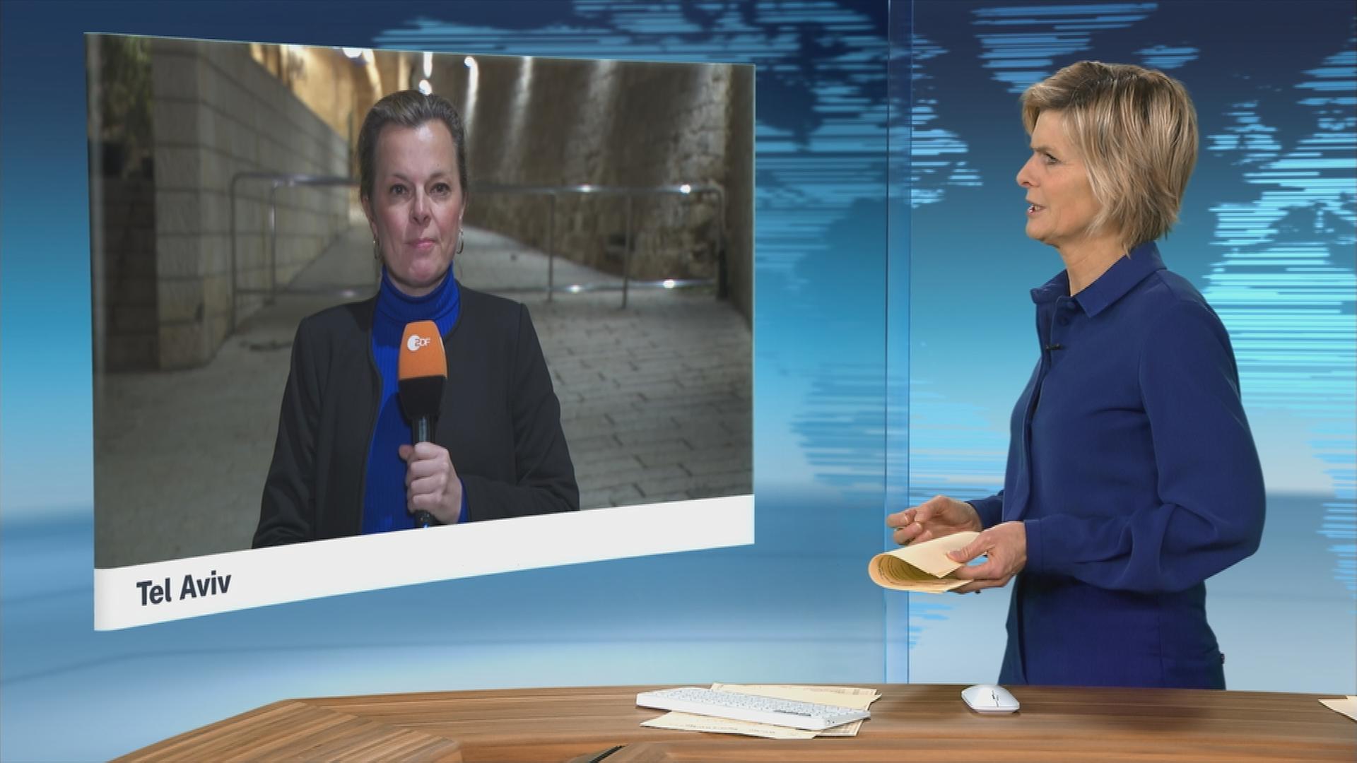 ZDF-Reporterin Henriette de Maiziere im Gespräch mit Moderatorin Barbara Hahlweg.