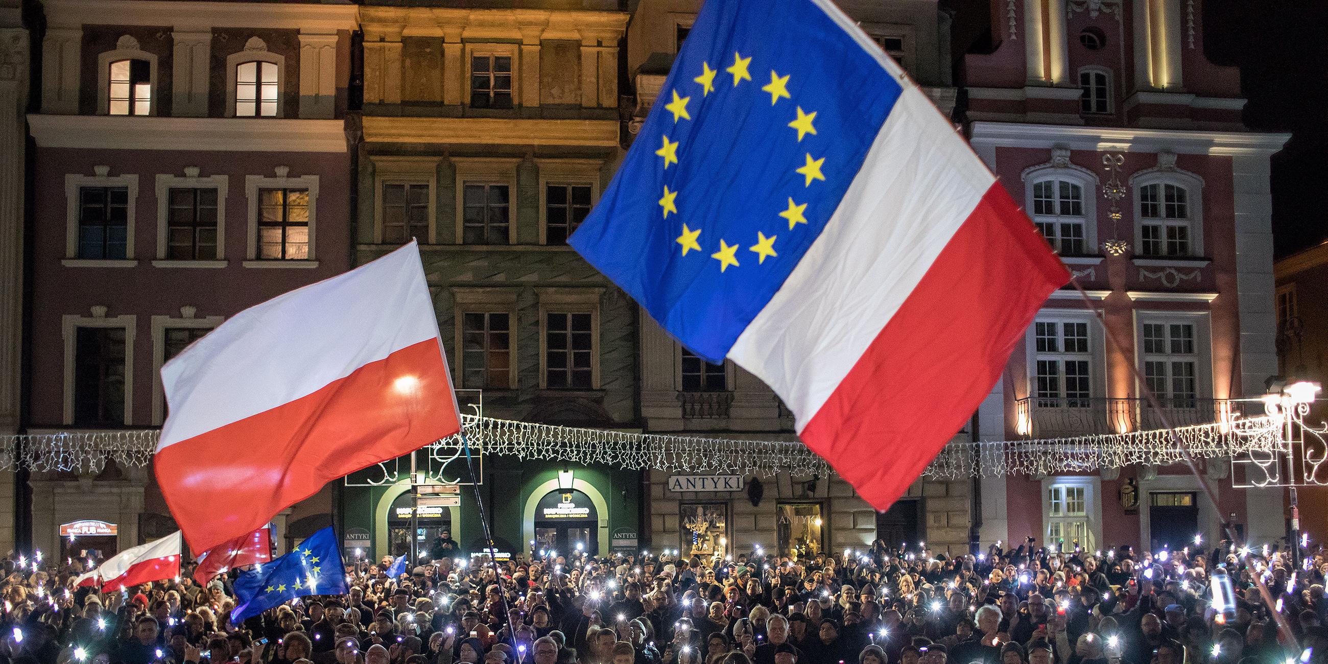 Polen demonstrieren gegen Justizreform in Polen