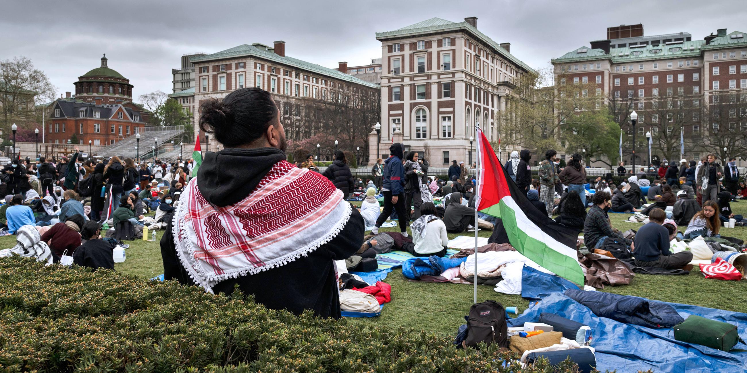Propalästinensische Demonstrationen auf dem Campus der Columbia University in New York