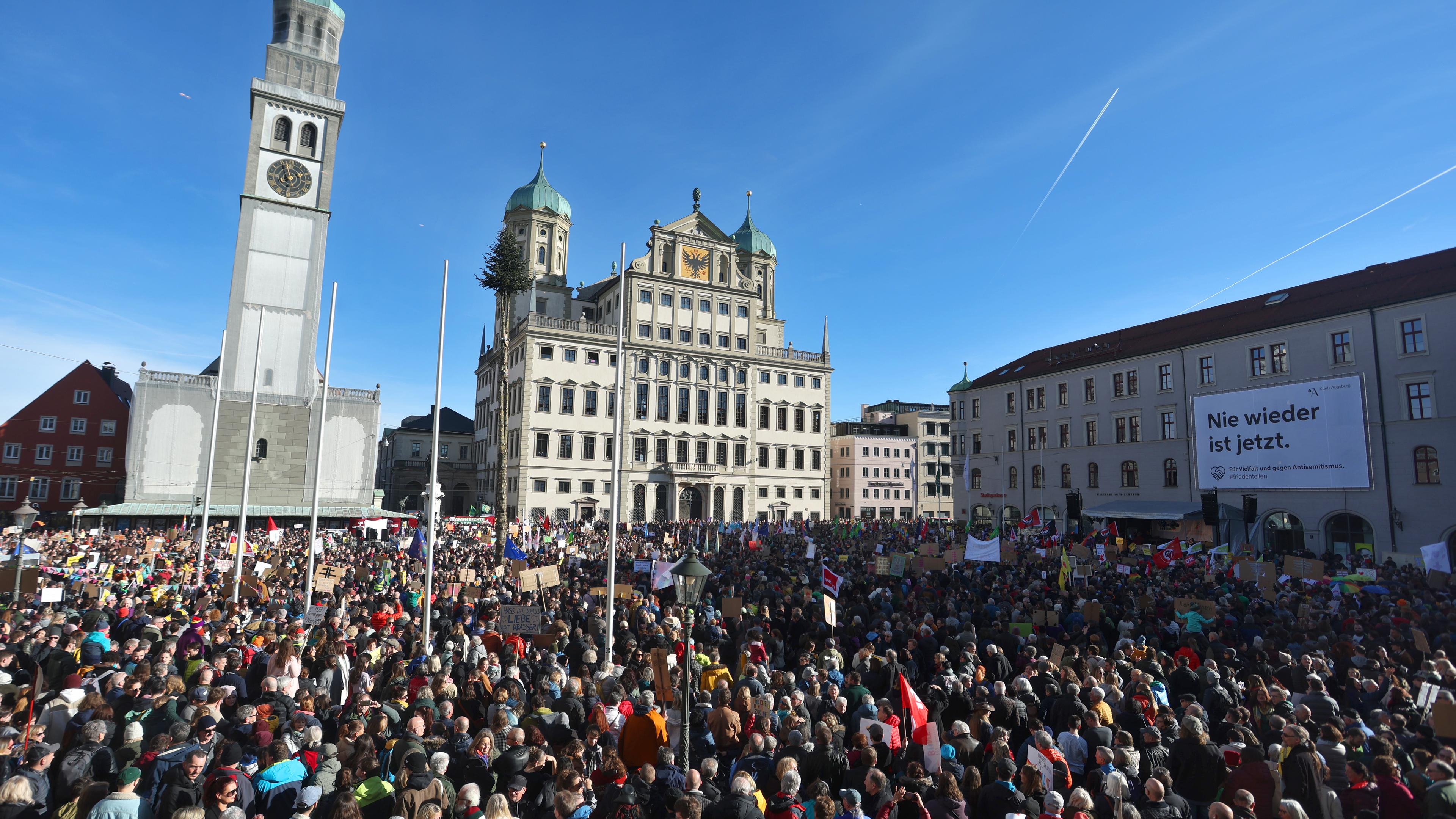 Demo gegen Rechtsextremismus, Augsburg