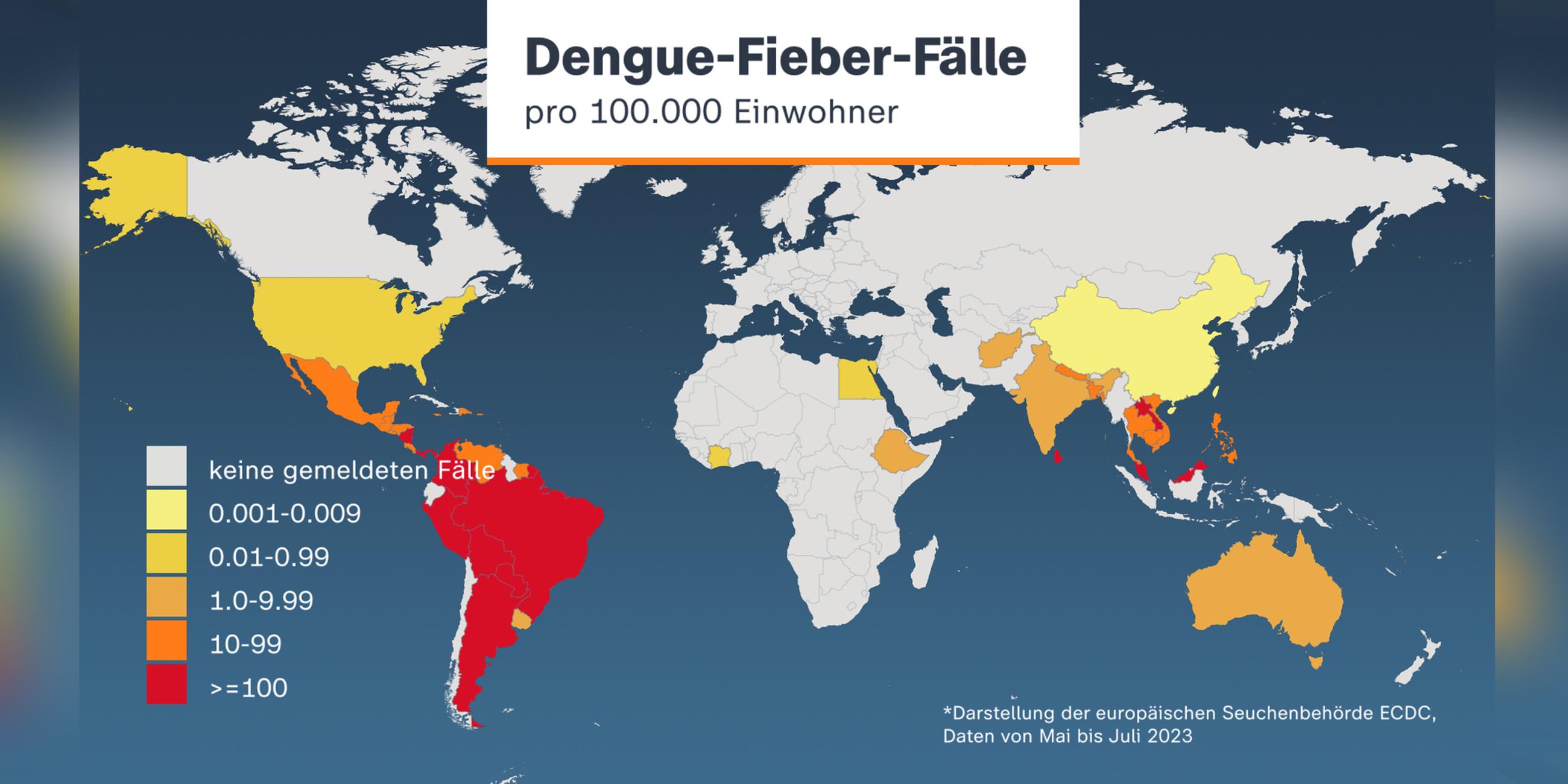 Grafik: Dengue-Fieber-Fälle