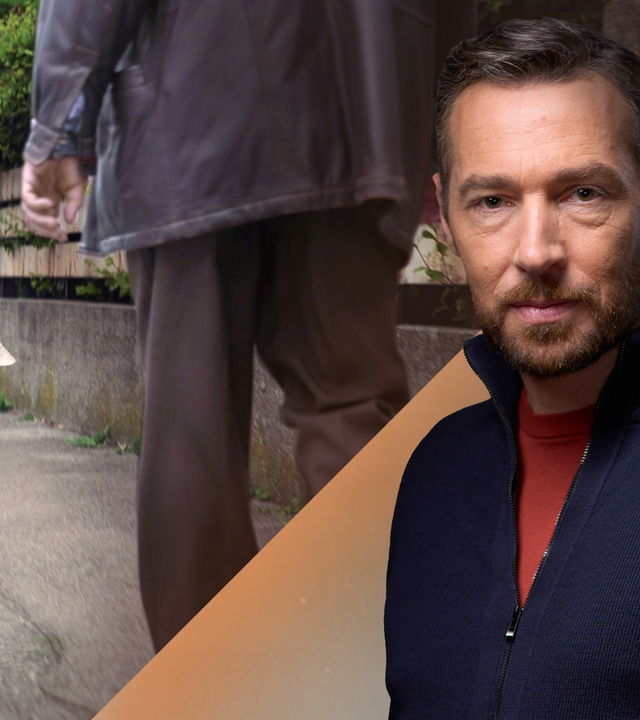 "XY gelöst mit Sven Voss - Staffel 6: Der letzte Schulweg": Montage Sven Voss im Vordergrund mit einer Szene aus dem Fall im Hintergrund. 