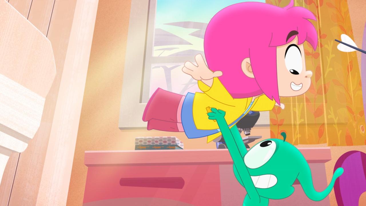 Ernest hält Rebecca in ihrem Kinderzimmer in einer Hebefigur.