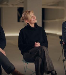 Foto aus dem Interview mit Produzent Benjamin Benedict, Stefan Kolditz und Katja Wenzel