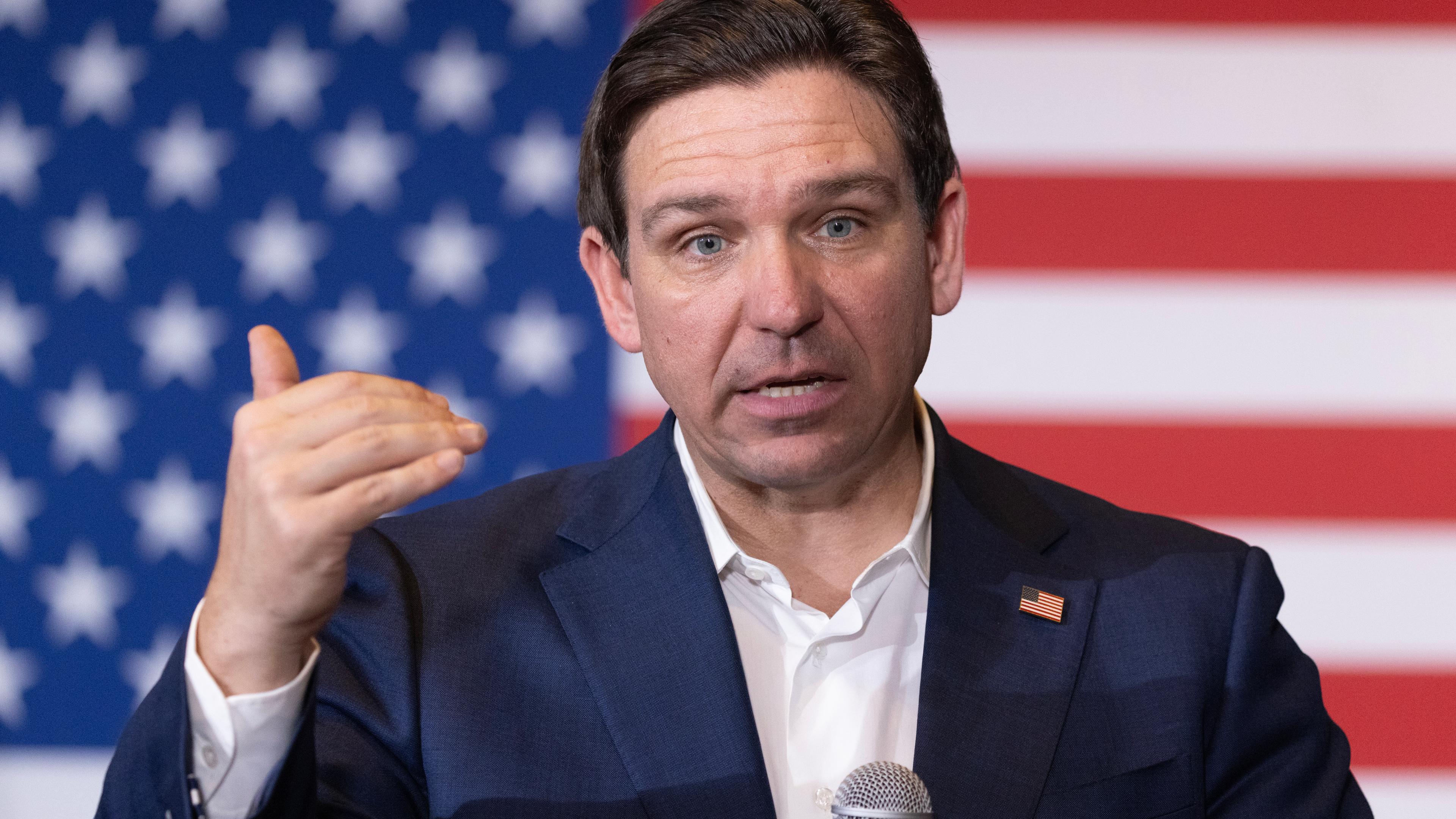 Republican presidential candidate Ron DeSantis speaks during a campaign event in Nashua, New Hampshire, USA, 19 January 2024. 