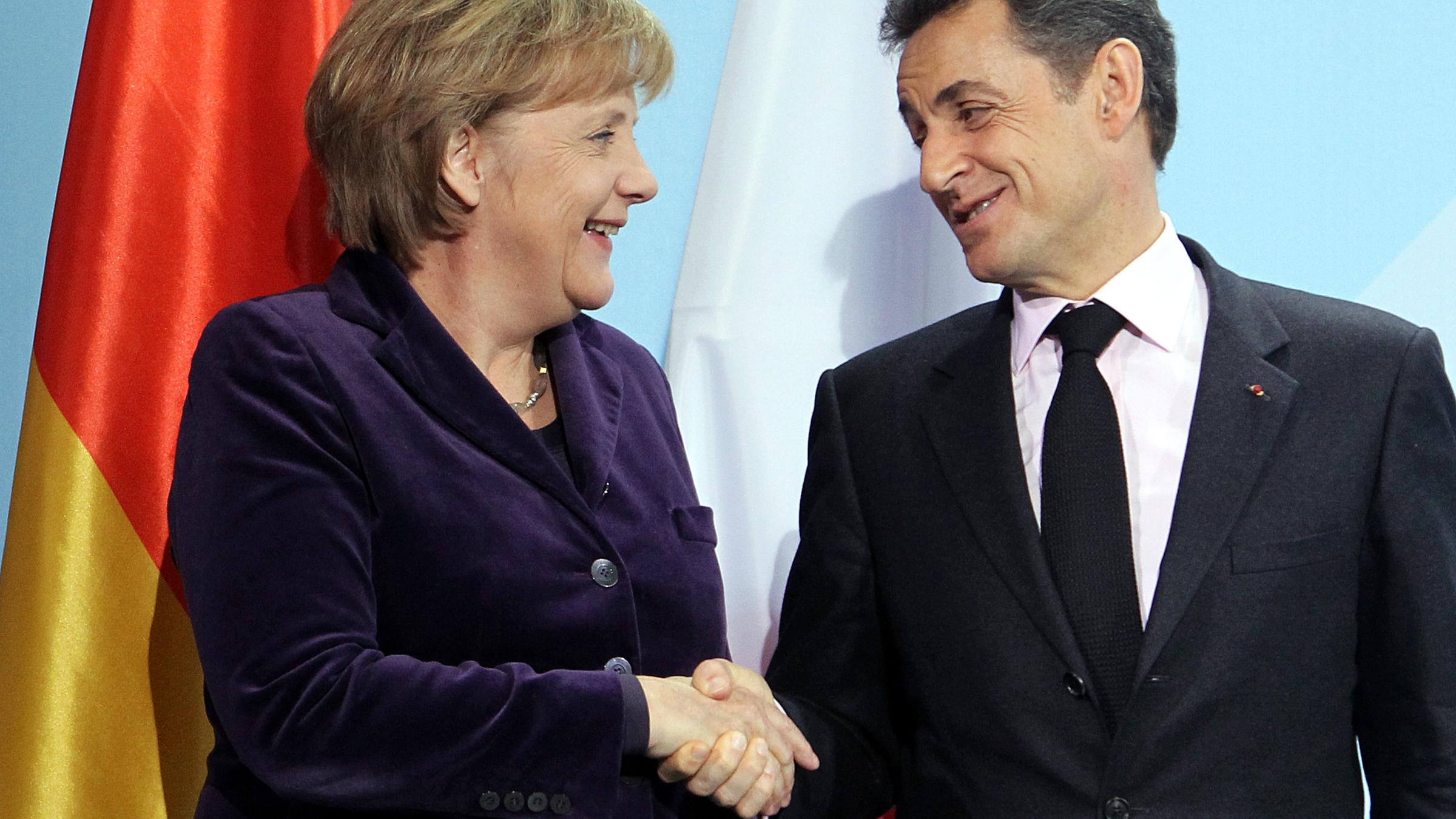 Archiv: Angela Merkel und Nicolas Sarkozy am 09.01.2012 in Berlin