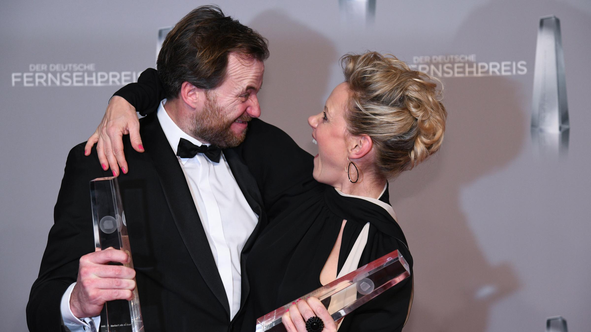 Christian Erdmann und Anna Schudt, Darsteller in "Aufbruch in die Freiheit" ("Bester Fernsehfilm")