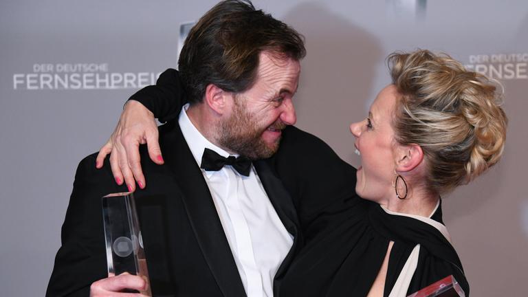 Christian Erdmann und Anna Schudt, Darsteller in "Aufbruch in die Freiheit" ("Bester Fernsehfilm")