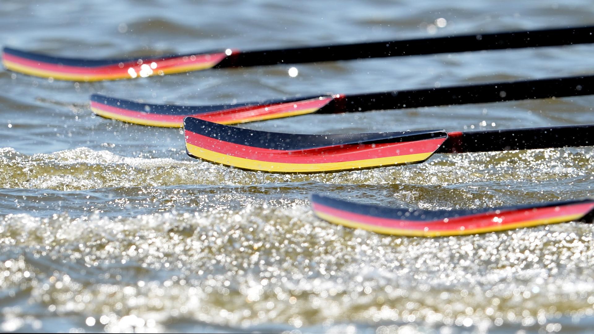Deutscher Frauen-Achter auf dem Beetzsee. 
