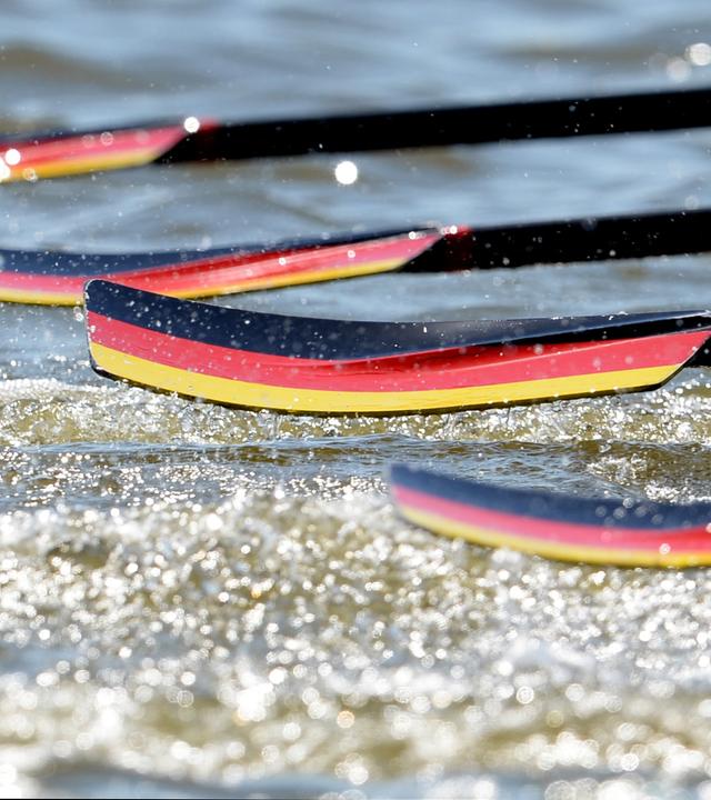 Deutscher Frauen-Achter auf dem Beetzsee. 