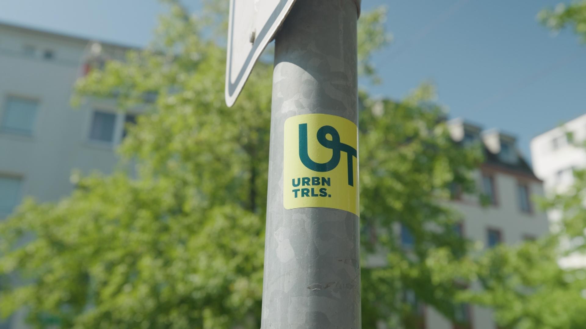 Aufkleber, Wegweiser Urban Trails im Ruhrgebiet