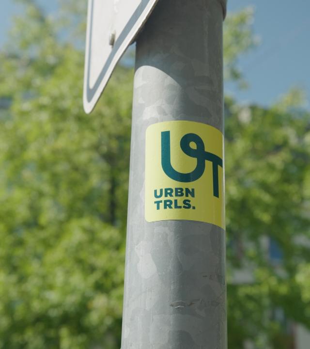 Aufkleber, Wegweiser Urban Trails im Ruhrgebiet