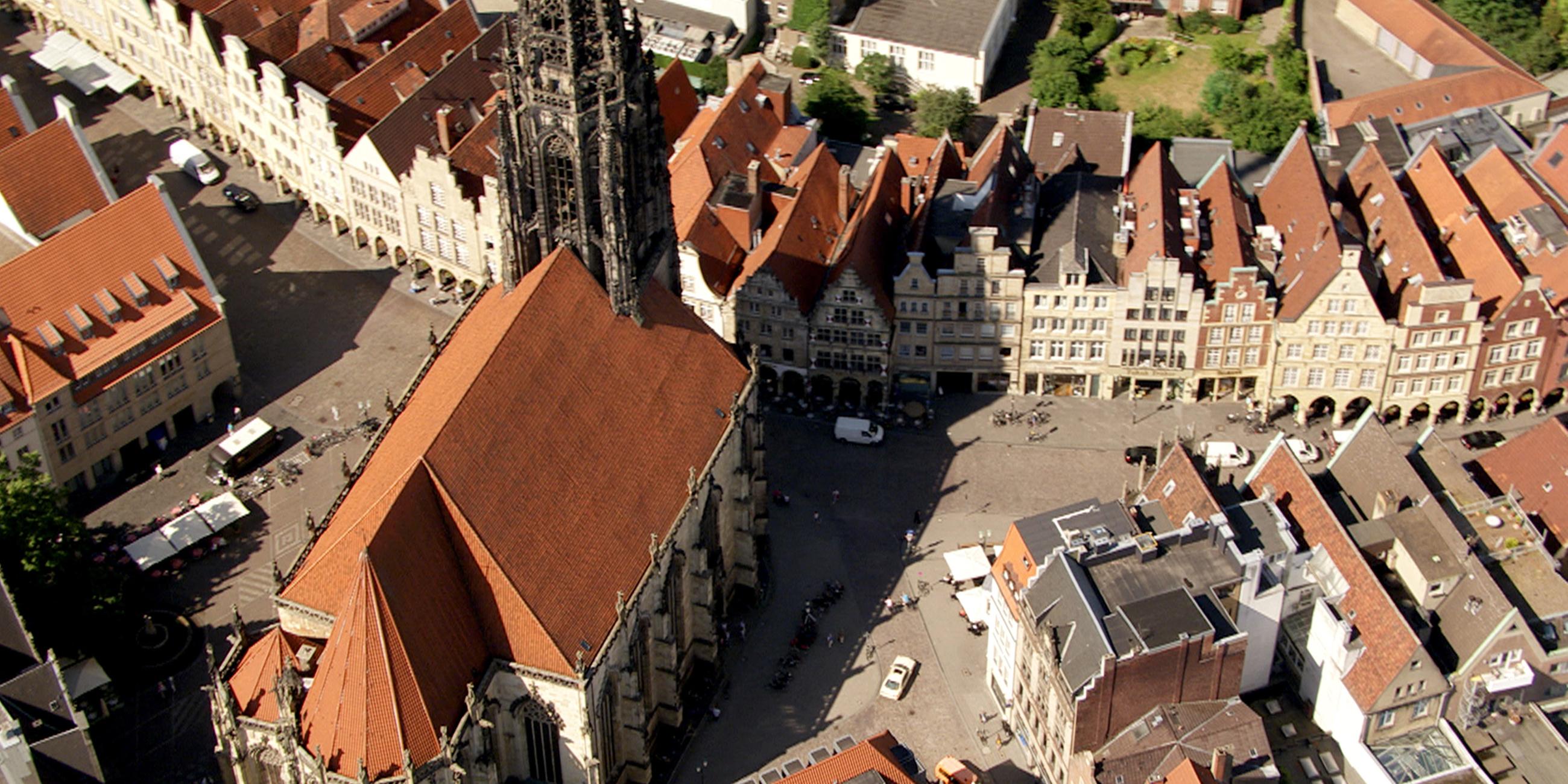 Die geschichtsträchtige Stadt Münster hat seine völlig zerstörte Altstadt nach dem Krieg nach historischem Vorbild wieder aufgebaut.