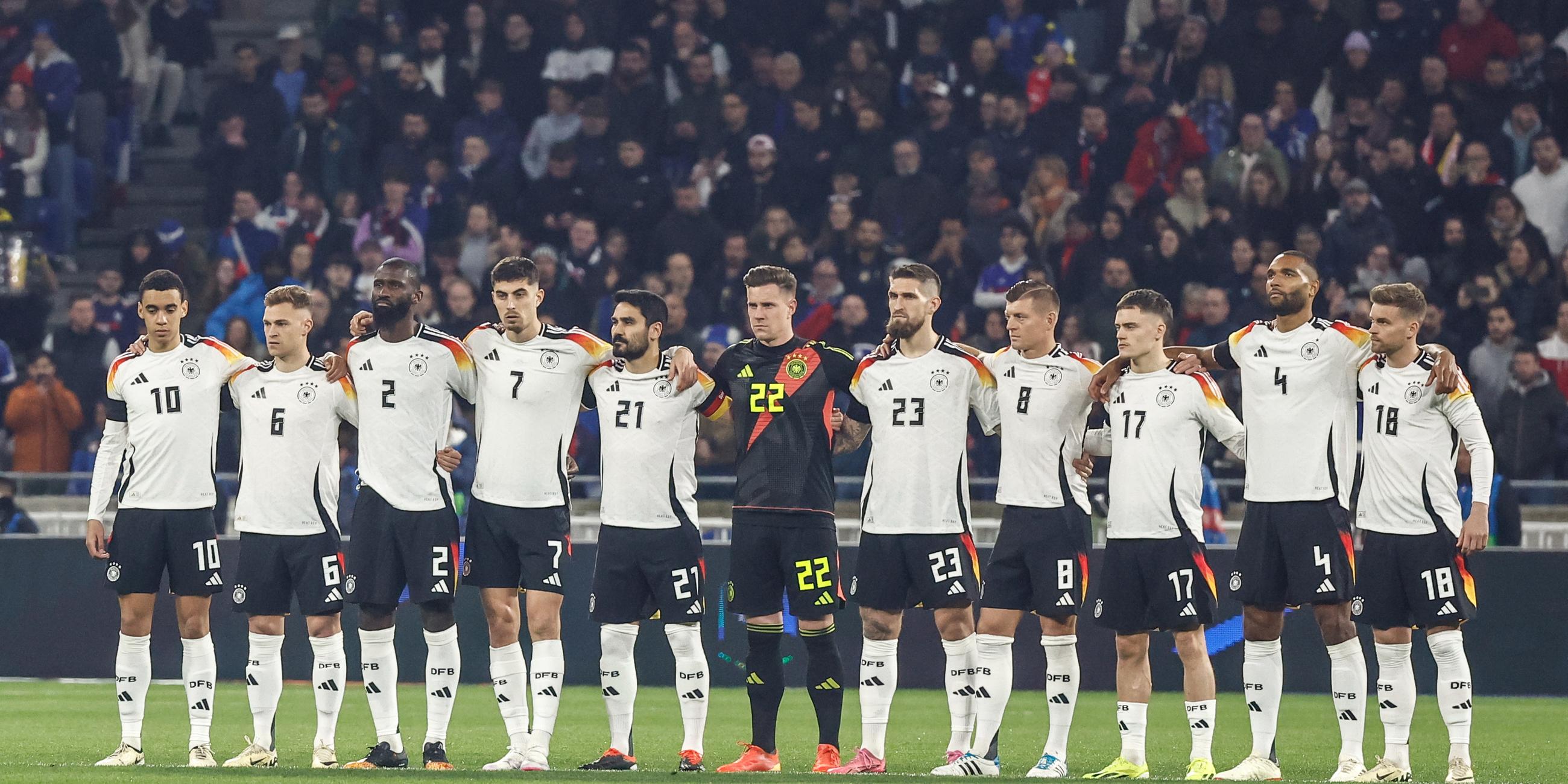 Deutsche Nationalmannschaft vor dem Spiel gegen Frankreich