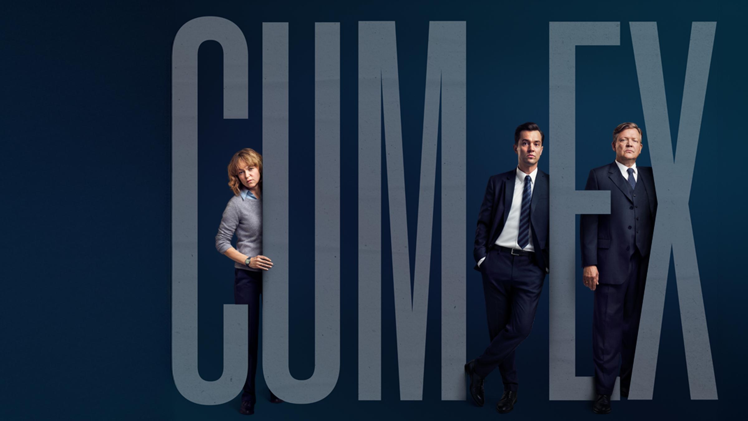 Die Affäre Cum-Ex:  v.l.: Lena Birkwald (Lisa Wagner), Sven Lebert (Nils Strunk) und Bernd Hausner (Justus von Dohnányi)