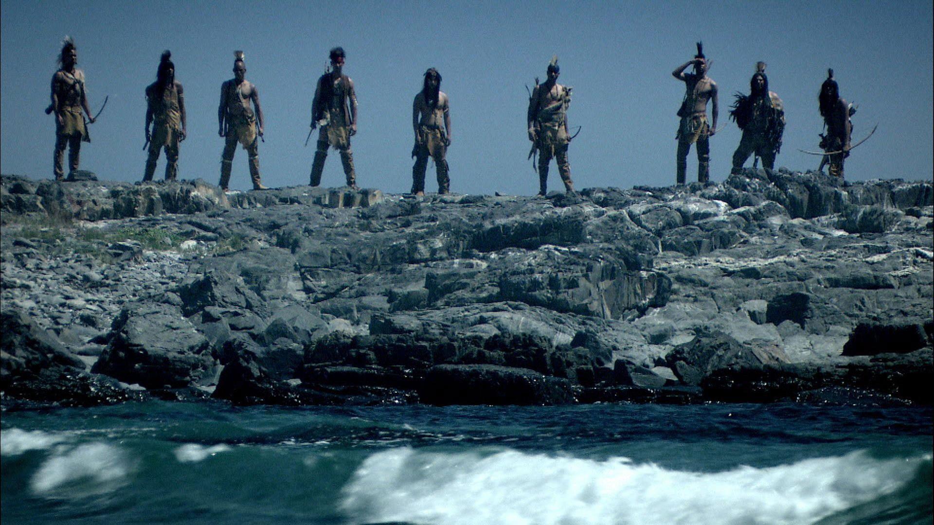 Nach ihrer Ankunft treffen englische Einwanderer zum ersten Mal auf Indianer.
