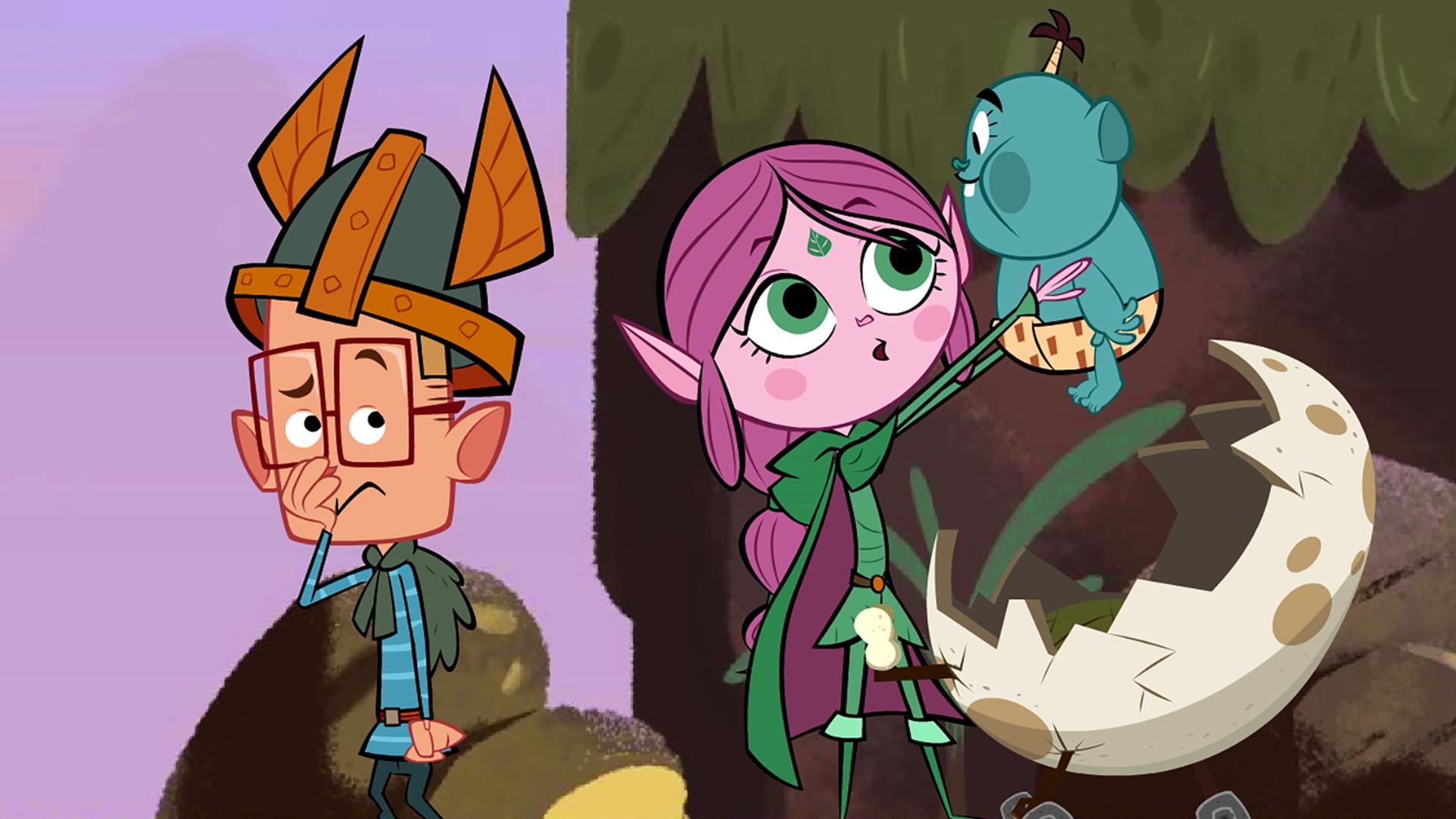 Marcus wendet sich von Ephi und dem Baby Kroki ab und hält sich seine schmerzende Nase. Das Baby hatte ihn zuvor in die Nase gezwickt. Ephi hebt den Kleinen aus seinem Kinderwagen und hält ihn mit beiden Armen hoch. Ratrick schaut den anderen neugierig zu.