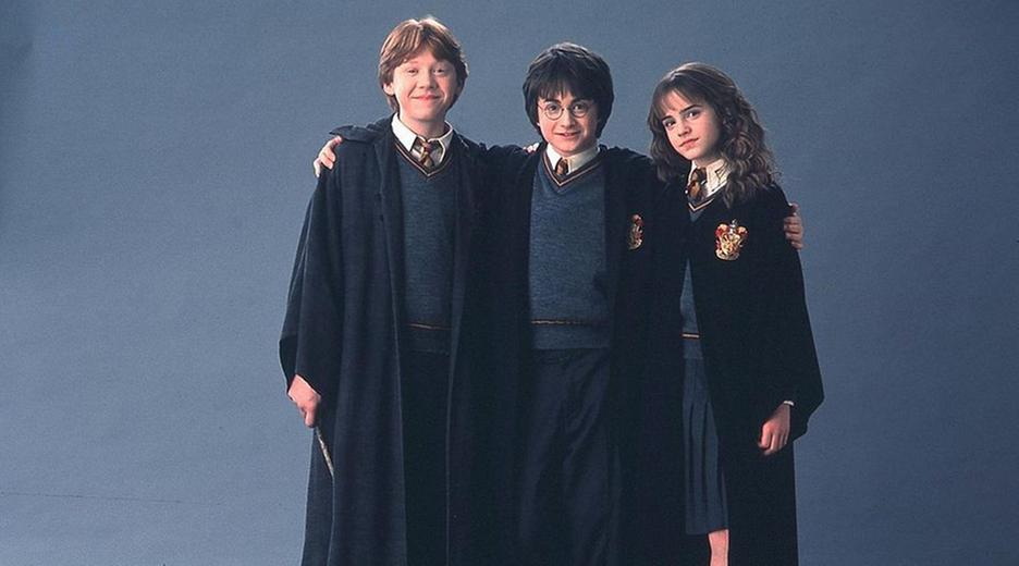 Archiv: Die drei Hauptdarsteller der Harry-Potter-Filme (v.l.n.r.): Rupert Grint, Daniel Radcliffe und Emma Watson.