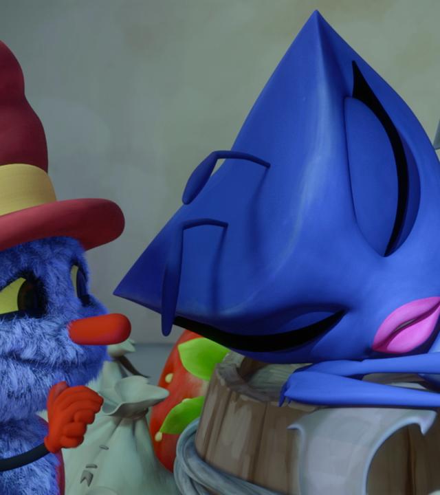 Klaus (links) schleicht sich an Wendy (rechts) an.