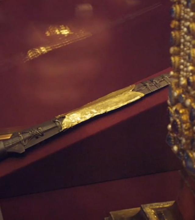 "Aufgedeckt: Geheimnisse des Altertums - Die Heilige Lanze": Die Heilige Lanze in der Hofburg in Wien.