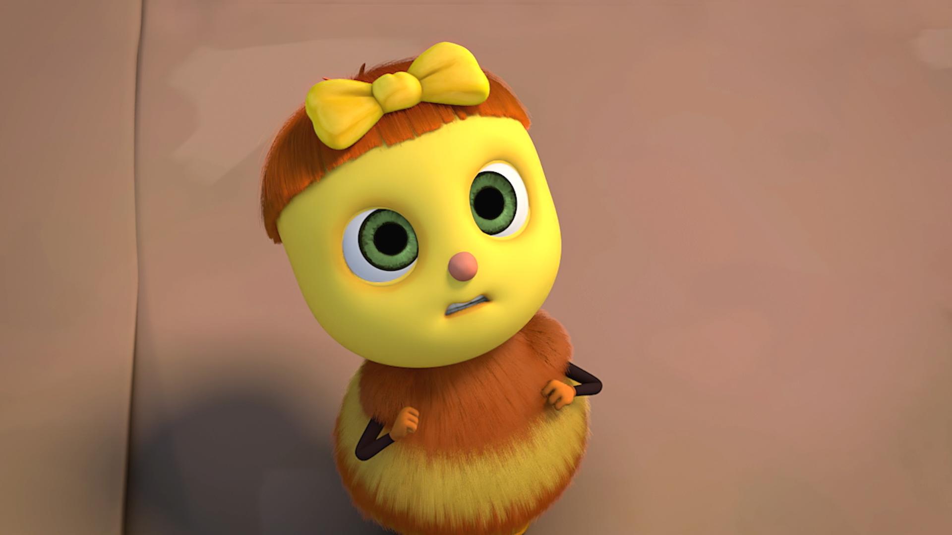 Enzian macht große Augen. Sie sieht ein wenig eingeschüchtert, aber überzeugt aus.