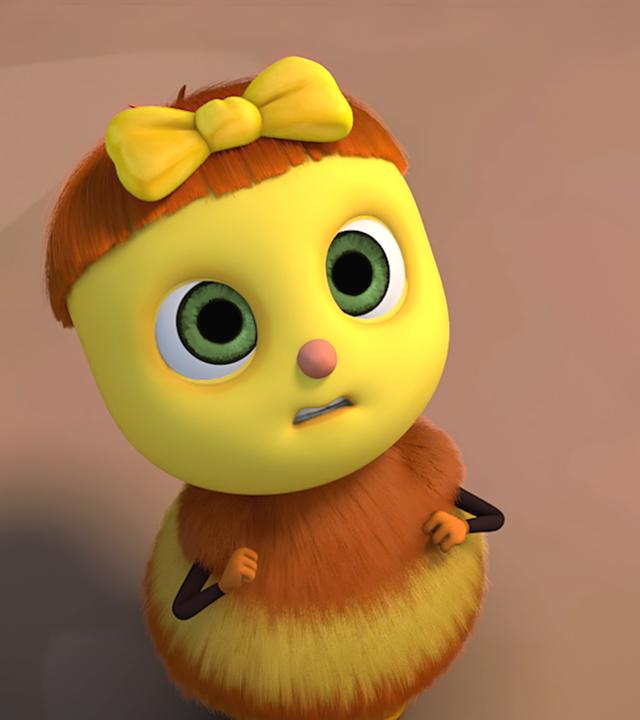 Enzian macht große Augen. Sie sieht ein wenig eingeschüchtert, aber überzeugt aus.