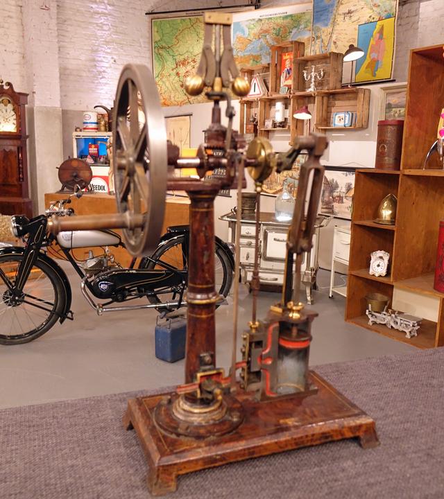 Ein-Zylinder-Motorenmodell aus dem 19. Jahrhundert.