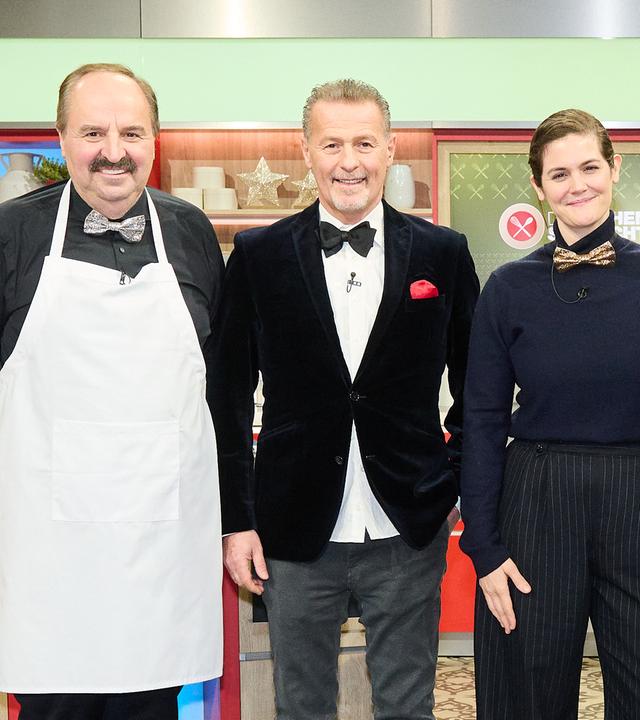 Johann Lafer, Karlheinz Hauser, Viktoria Fuchs, Cornelia Poletto und Thomas Martin