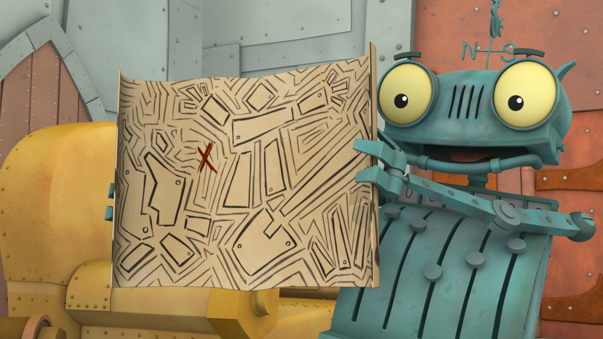 Ritter Rost mit Schatzkarte.