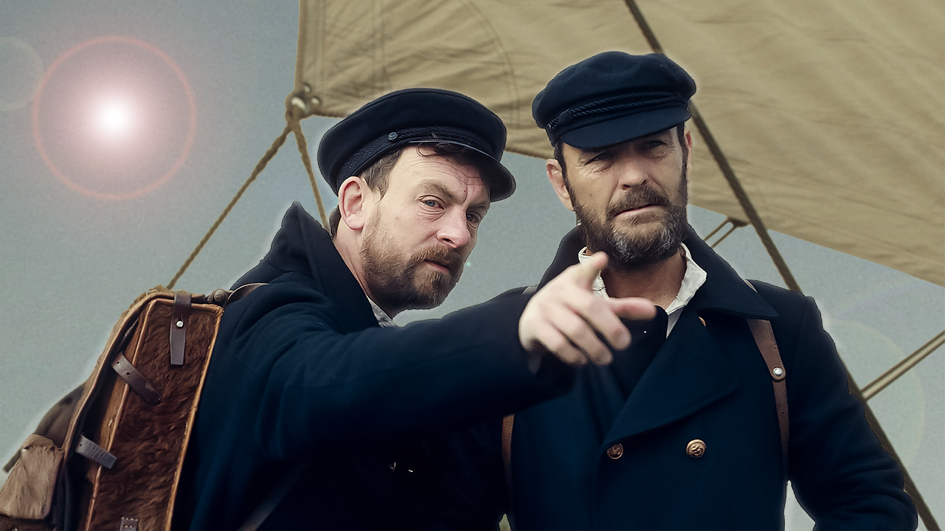 Schiffscrew und sinkendes Schiff