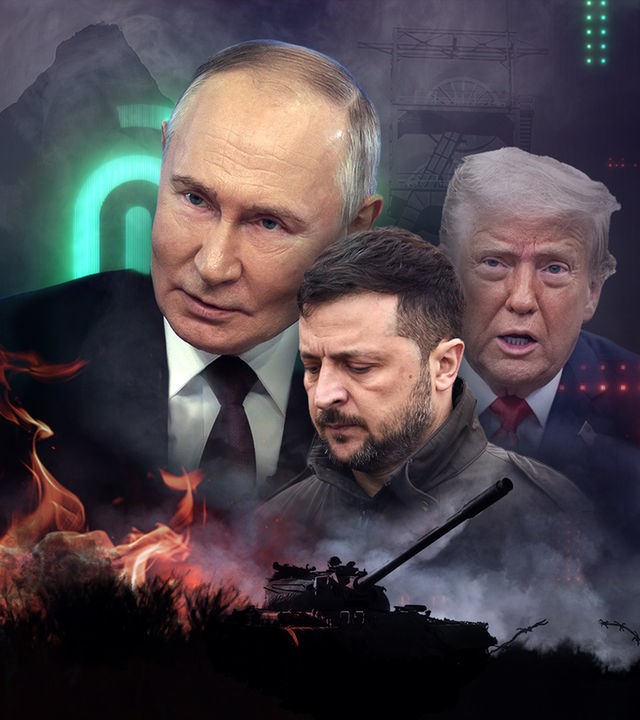 Montage von Putin, Trump und Selenskyj