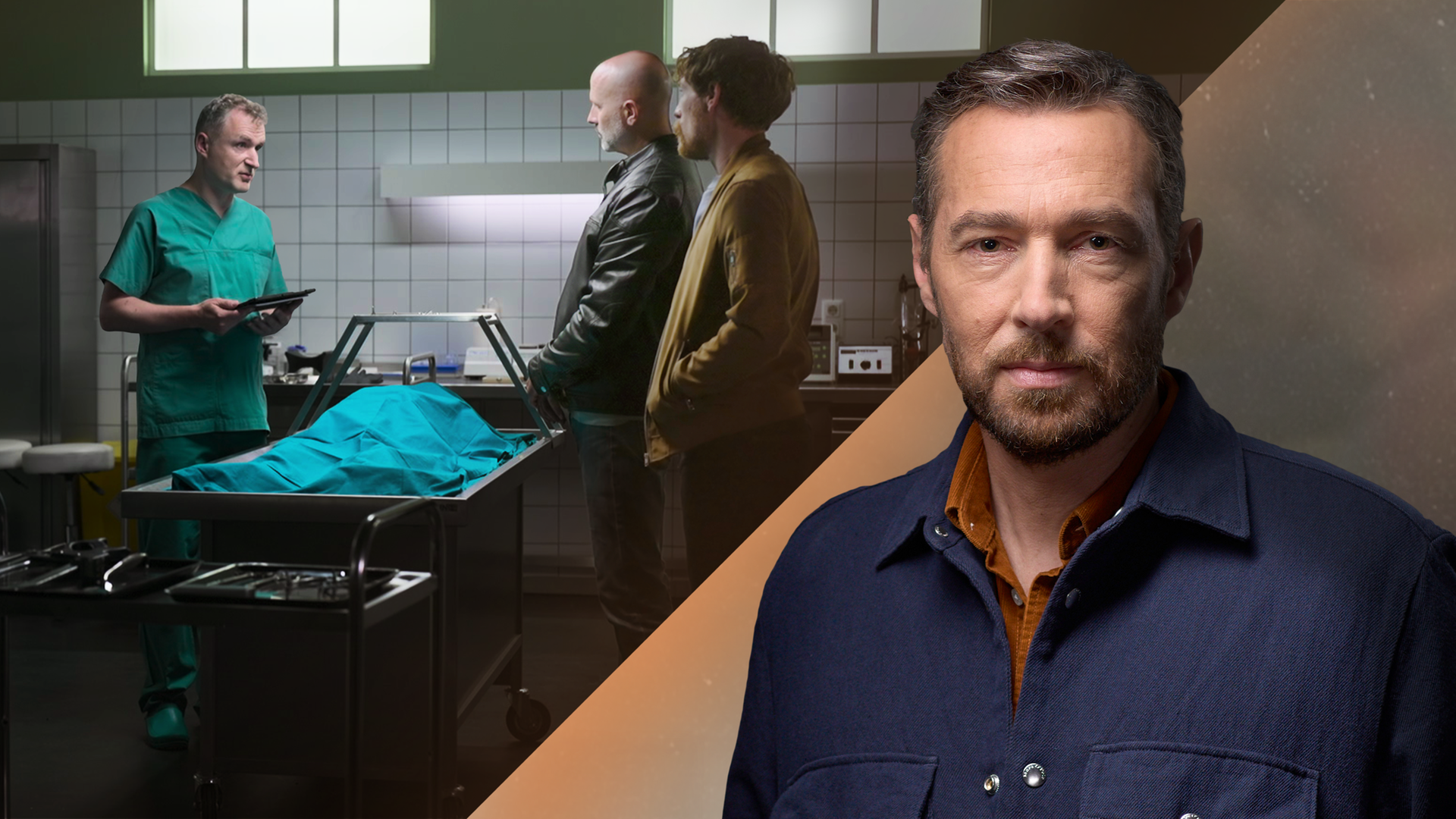"XY gelöst mit Sven Voss - Staffel 6: Die Tote im Rollkoffer": Montage Sven Voss im Vordergrund mit einer Szene aus dem Fall im Hintergrund. 
