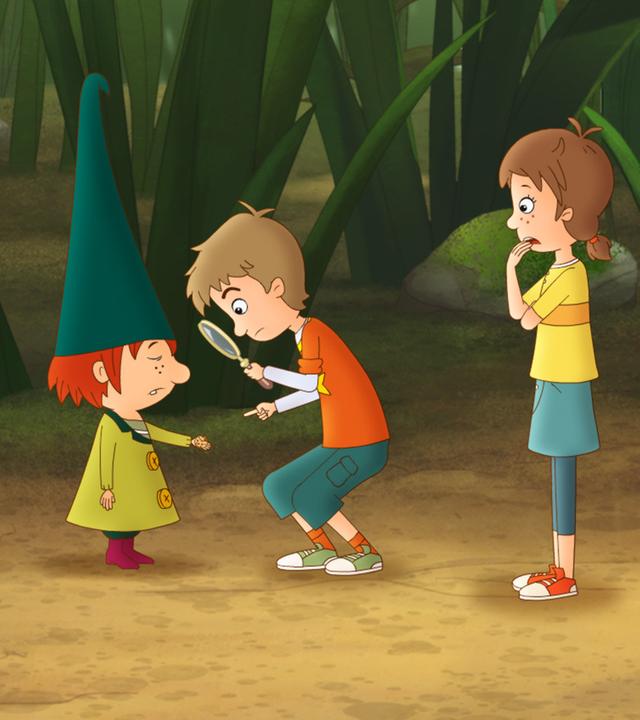 Deteketiv Luis sucht mit Petronella und ihren Freunden den Dieb.