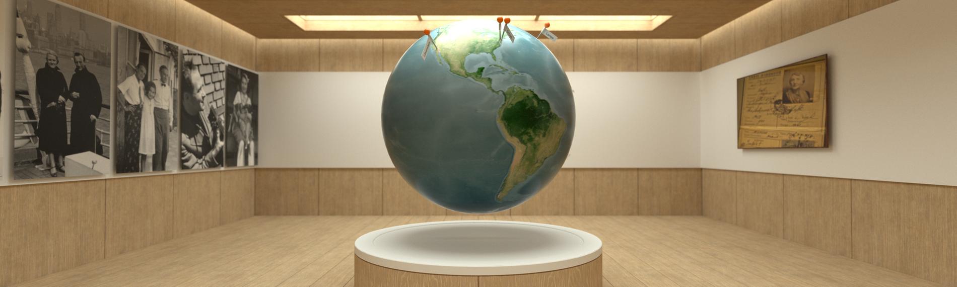 Eingangshalle zur Ausstellung Exil