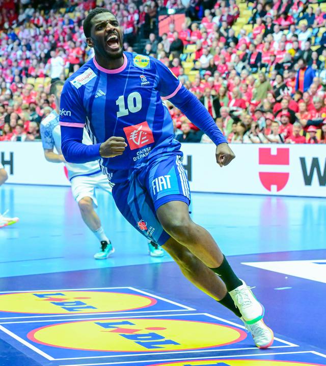 Frankreichs Dika Mem jubelt am 24.01.2026 in Dänemark.