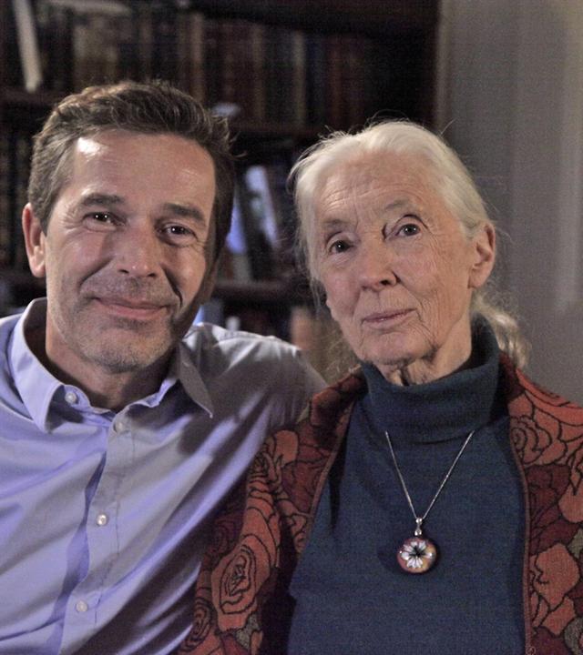Dirk Steffens mit Jane Goodall