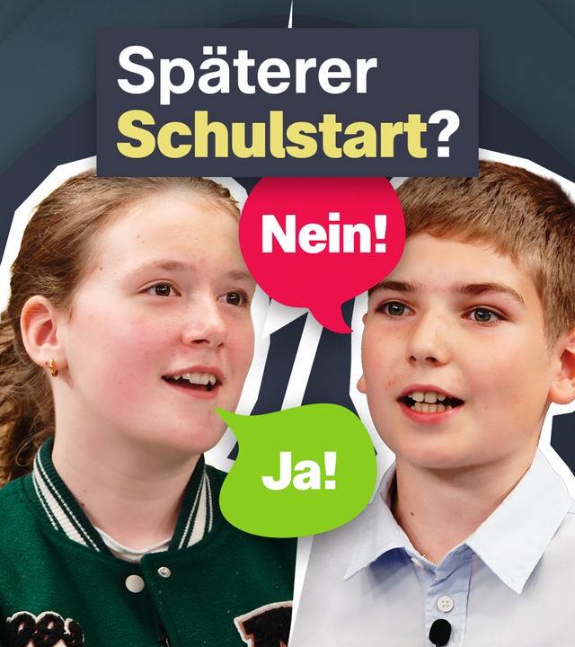 Jugendliche diskutieren darüber, wann die Schule beginnen sollte.
