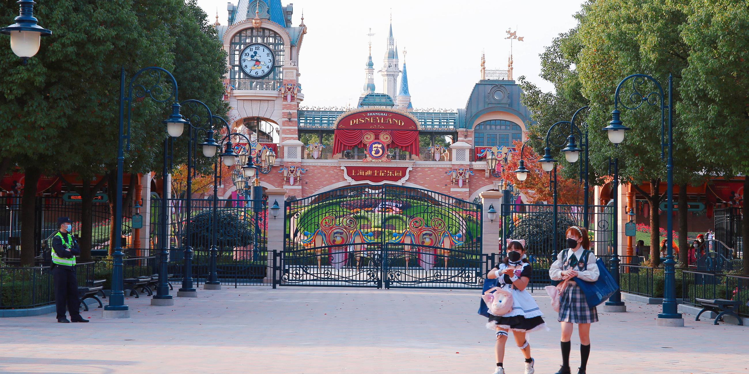 Disneyland Shanghai mit geschlossenen Toren