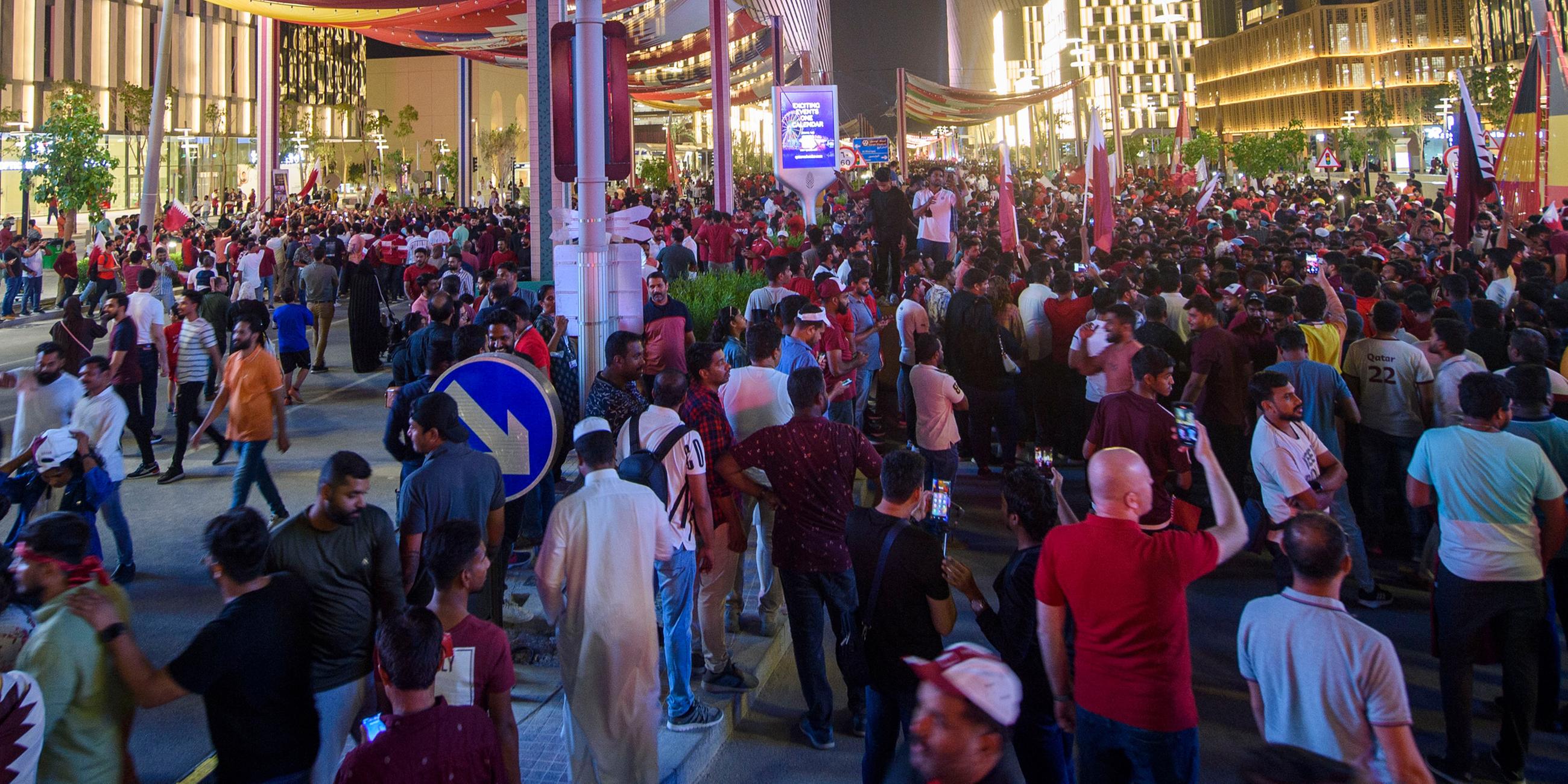 Fußball-Fans in Doha