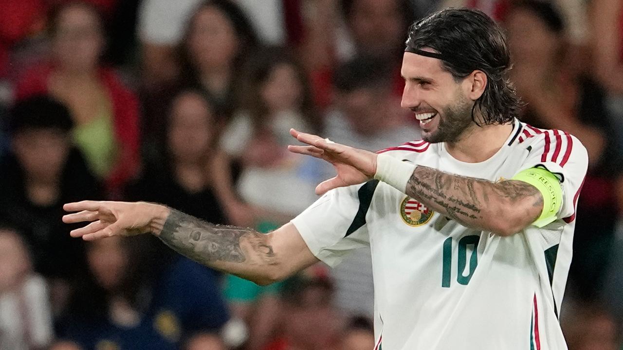 Ungarns Dominik Szoboszlai jubelt nach seinem Ausgleichstor gegen Portugal.