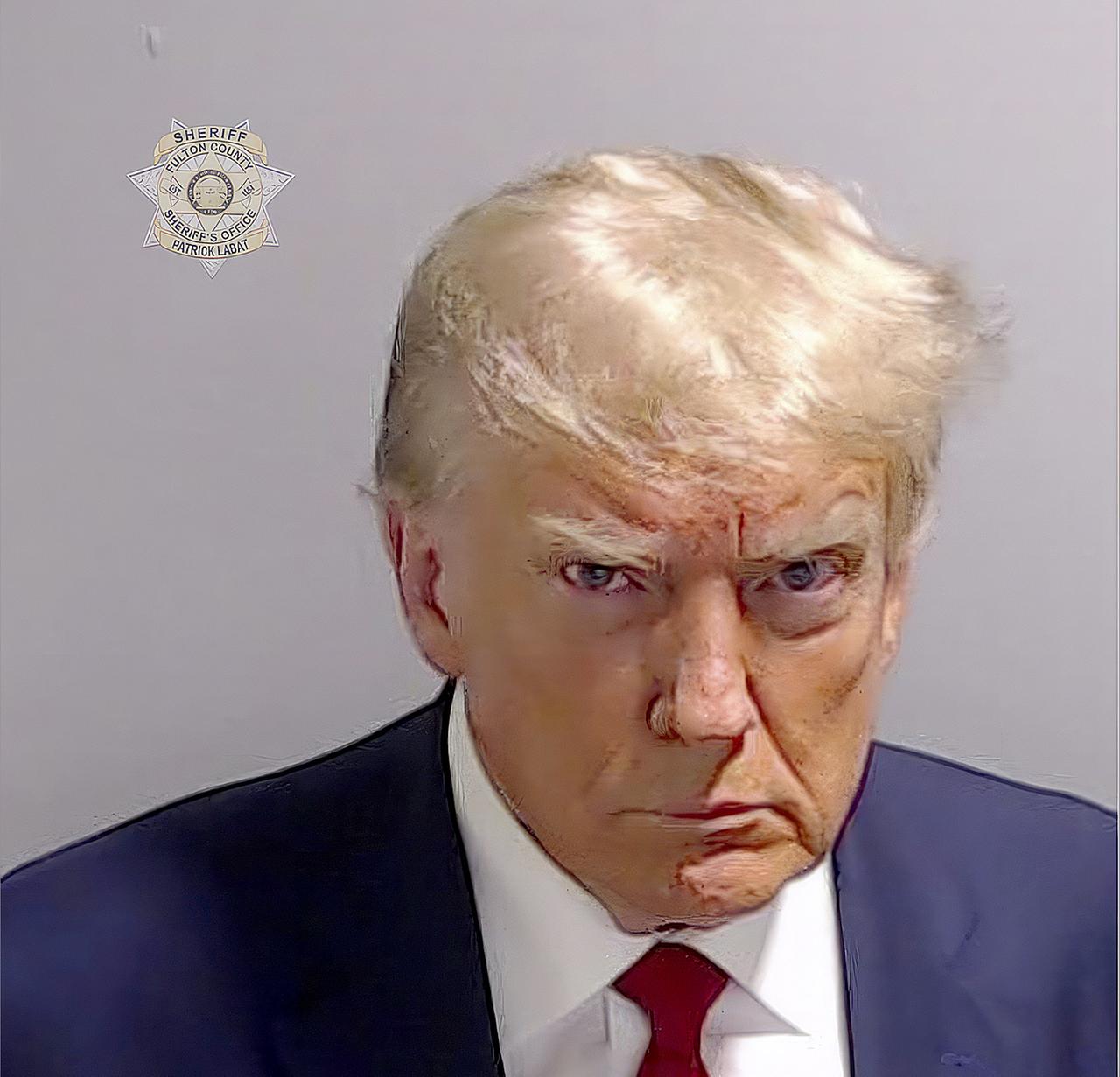 Polizeifoto von Donald Trump