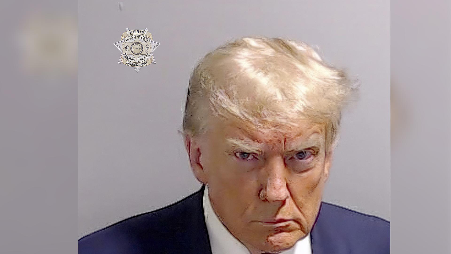 Polizeifoto von Donald Trump