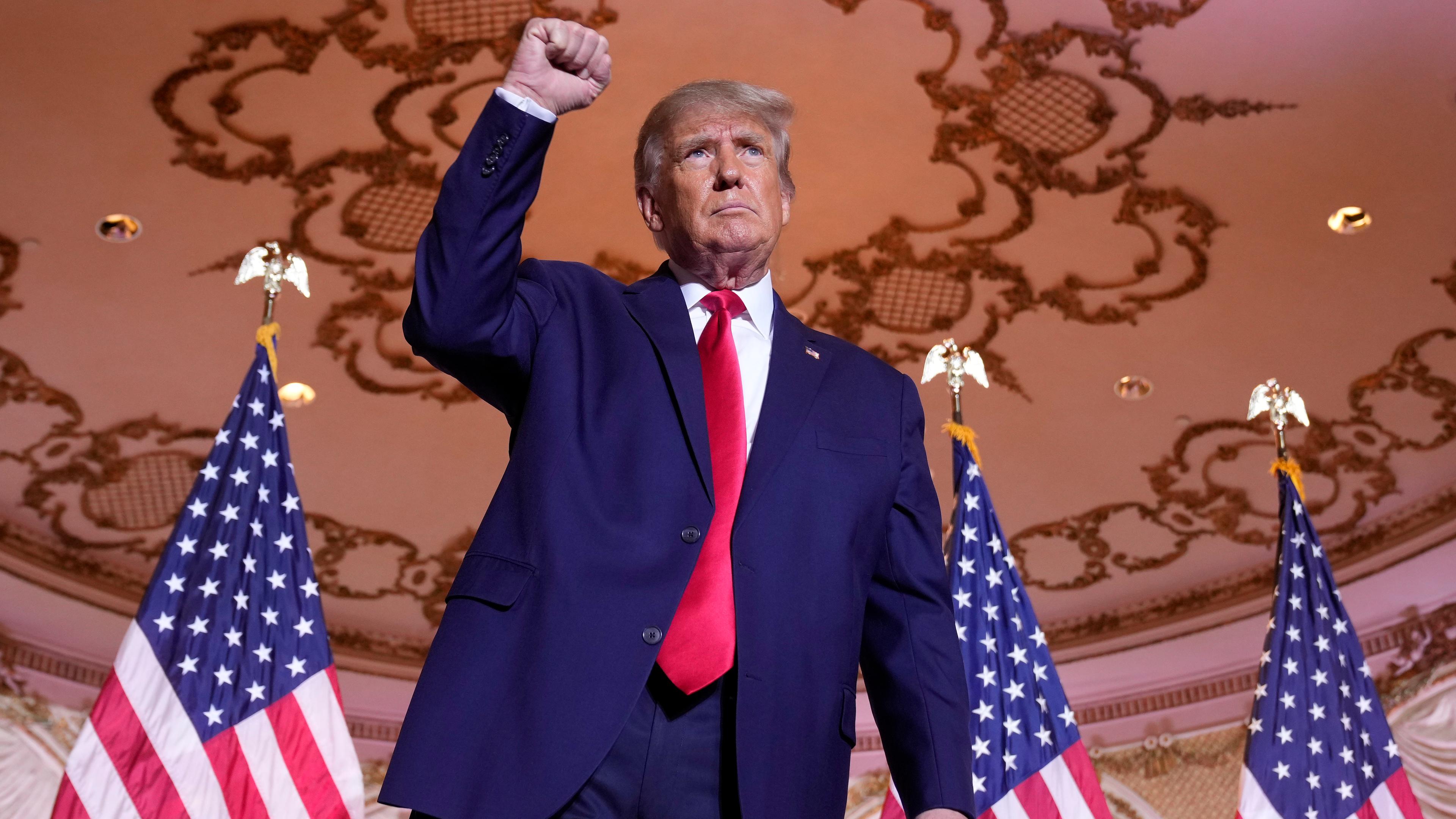 Donald Trump, aufgenommen am 15.11.2022 in Palm Beach (USA)