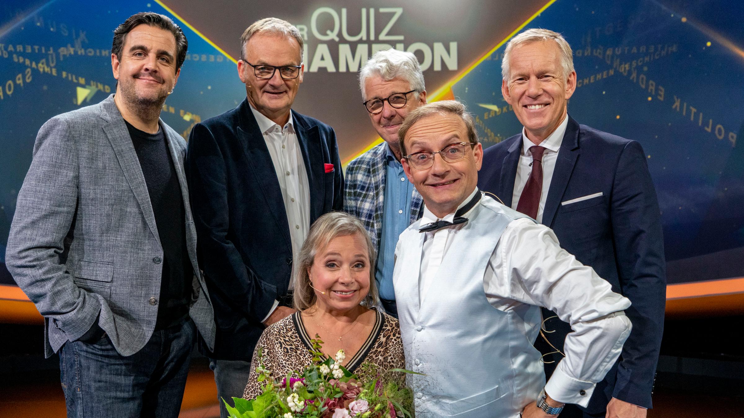"Der Quiz-Champion": Bastian Pastewka, Frank Plasberg, ChrisTine Urspruch, Wigald Boning, Marcel Reif, Johannes B. Kerner