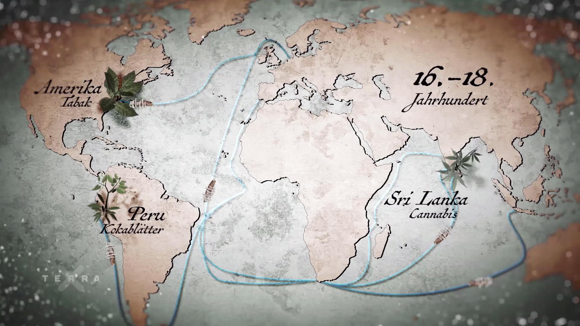 Handelsrouten im 16. bis 18. Jahrhundert
