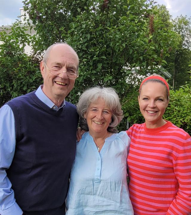 Eva Brenner mit Familie Pfister