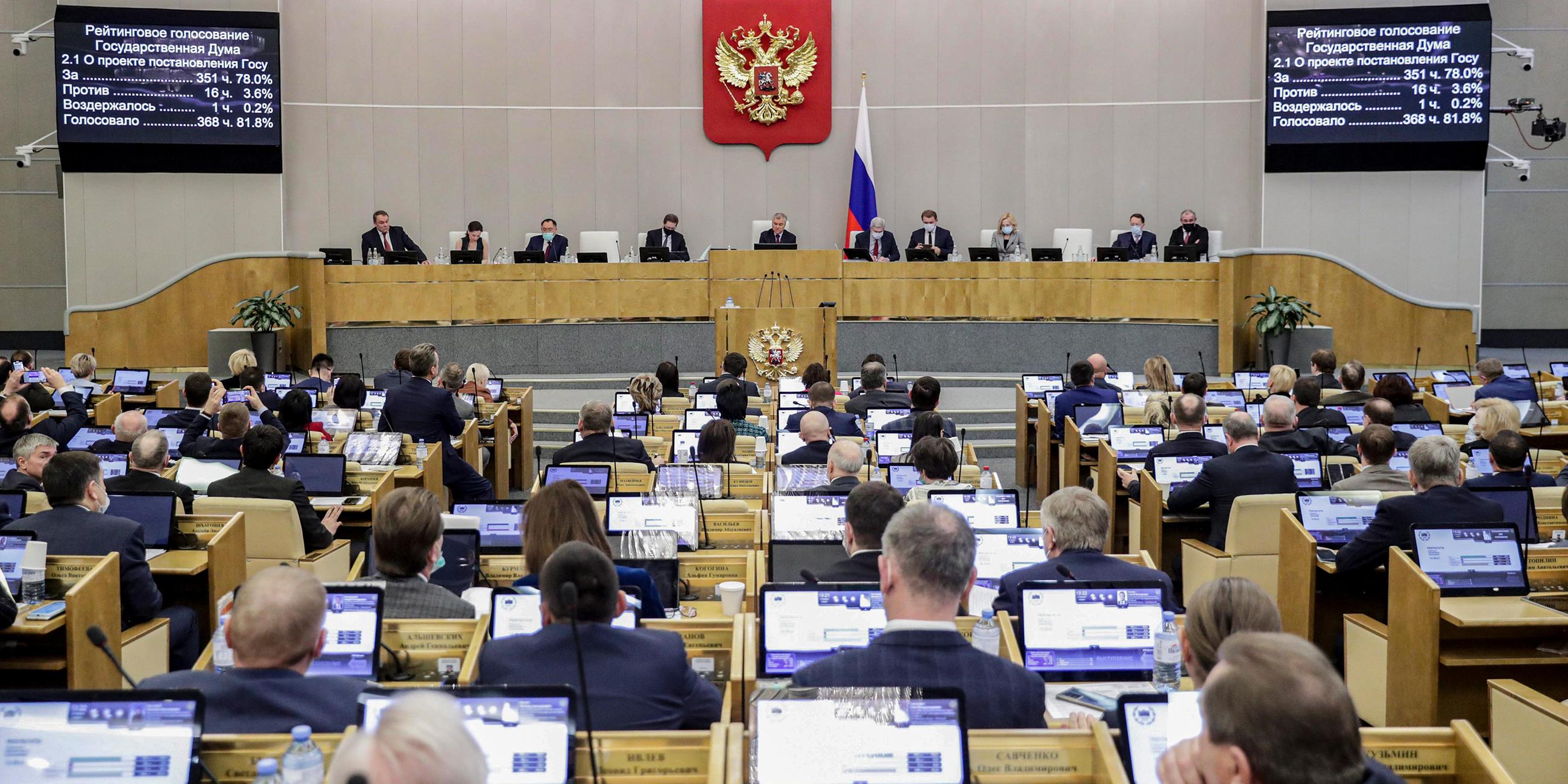 Plenarsitzung der Duma in Moskau