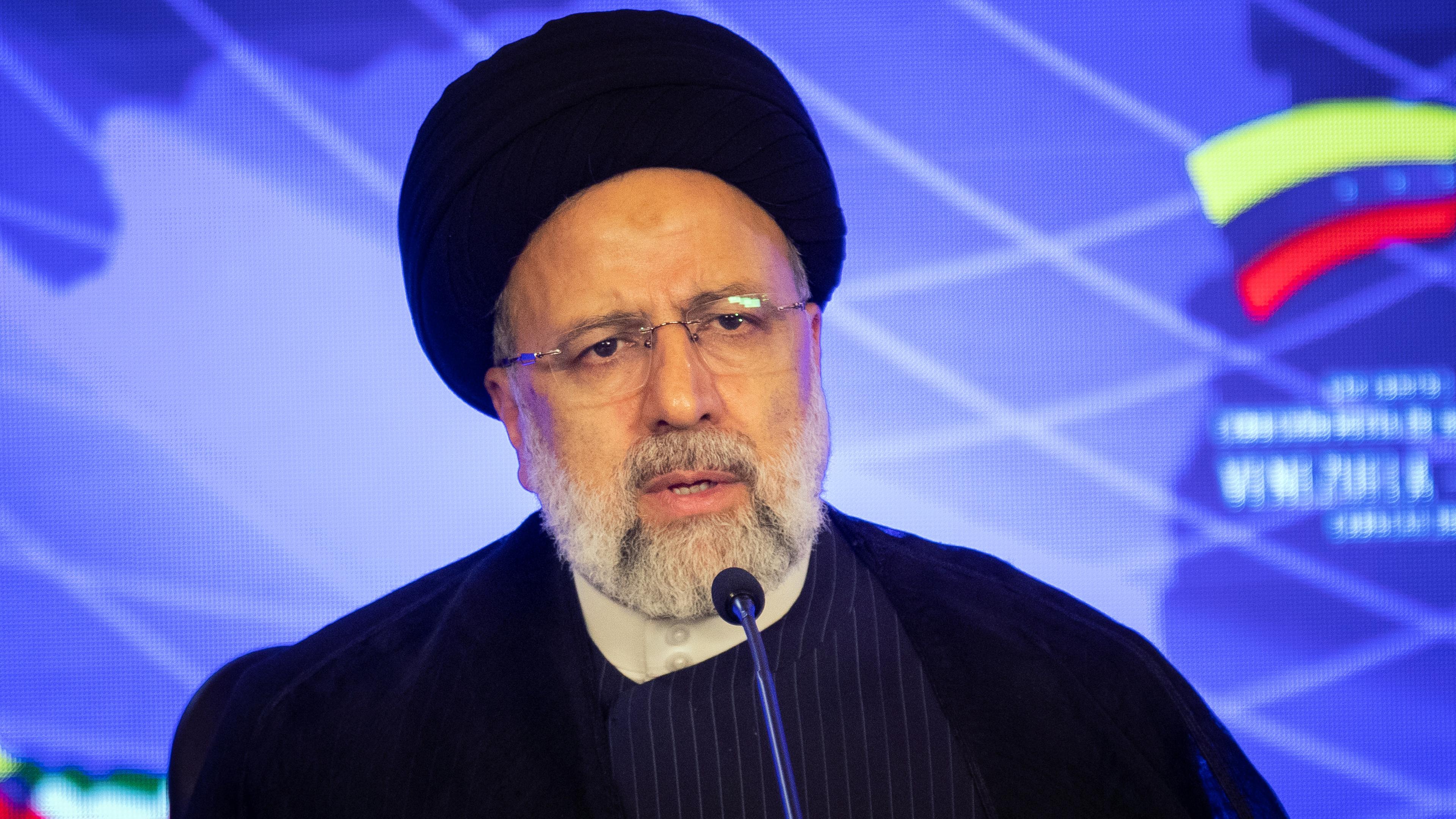 Der iranische Präsident Ebrahim Raisi, aufgenommen am 12.06.2023 in Caracas (Venezuela)