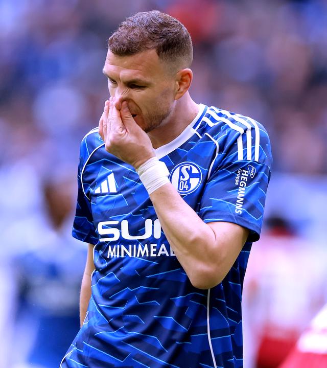 Edin Dzeko (FC Schalke 04) am 15.03.2026 in Gelsenkirchen.