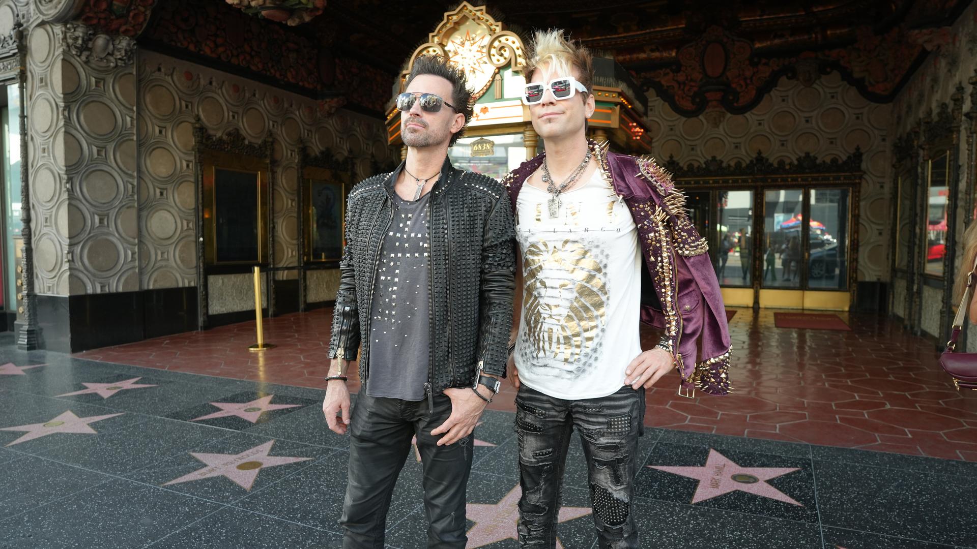 Andreas und Chris Ehrlich auf dem "Hollywood Walk of Fame"